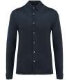 SP518 Spasso Long Sleeve Linen Shirt Navy colour image